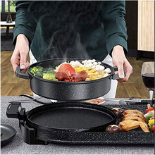 Load image into Gallery viewer, Multifunctional hot pot, electric barbecue grill household electric baking tin
