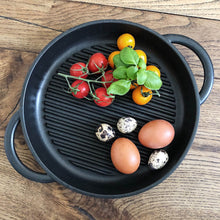 Load image into Gallery viewer, The Whatever Pan - Cast Aluminium Griddle Pan with Glass Lid

